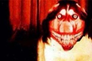 微笑狗图片吓人，1996年微笑的咧嘴哈士奇(毛骨悚然)